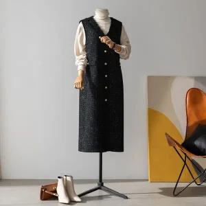 (안나앤플러스) A. 트위드 펄 나시 원피스[드레스C01028N01]빅사이즈