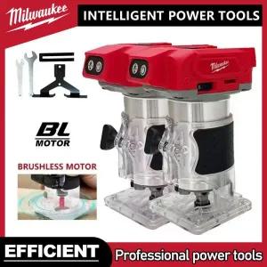 밀워키 브러시리스 전기 트리머 800W 30000RPM 무선 소형 라우터 18V 배터리 5단 목공 트리밍 기계