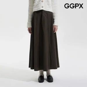 [GGPX] 아코디언 롱라인 레더 스커트 (GP9SK035F)