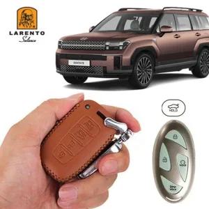 싼타페mx5 5버튼 차 키케이스 자동차 키커버 천연가죽