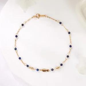 [비앤비골드] 18K 큐티 물고기 라피스라줄리 볼체인 팔찌 PNB42105