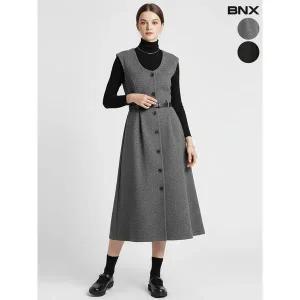 [하프클럽/]여성 벨트 세트 조끼 원피스