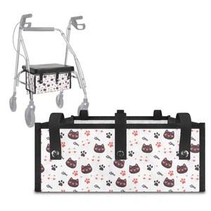 복수고니 워커백, 고양이 휴대용 워커백 액세서리 휠체어 바구니 파우치 방수 노인용 캐디 재사용 가능한 보관 캐리어 토트 접이식 롤링 워커용