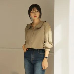 [MADE] 헤모 링클 프릴 카라 BL