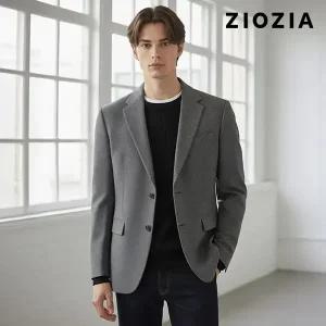 [지오지아] 멜란지 그레이 캐주얼 셋업 자켓 S (AAD4KG1603_MGR)