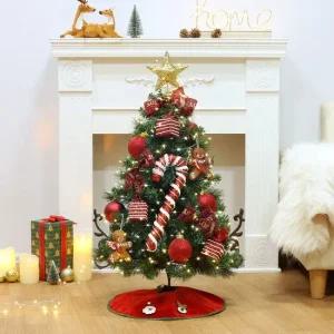 90cm 쿠키맨 뉴리얼 솔잎 혼합 트리 풀세트 전구포함) 90cm트리풀세트 미니트리 탁상용트리