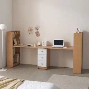 [텐스페이스]트윈책상 책장 2400책상서랍세트 ITG254R(착불)