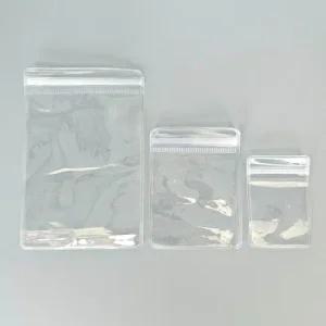 두꺼운 투명 PVC 미니지퍼백 액세서리 포장 소분 20p  6x8) PVC지퍼백 더스트백 PVC파우치