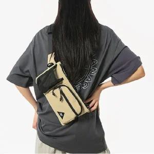 [지앤지] 트렌디한 데일리룩의 완성 엣지 슬링백 크로스 힙색 허리가방 스포츠 등산 힙색 허리색 슬링백 보