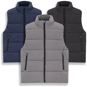 [디바옴므]고퀄 발열안감 하이넥 집업 초경량 패딩 조끼 중량 헤비 골프