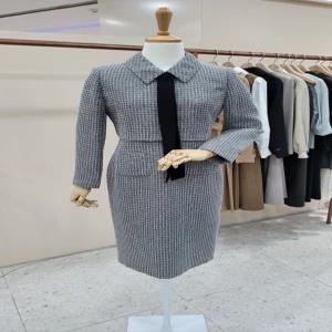 리본타이 H라인 원피스 EGOPOI9700_CA