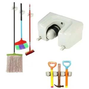 다용도 멀티 청소도구거치대 1구 2개 대걸레 우산걸이 골프채보관 우산보관 도구걸이 도구정리