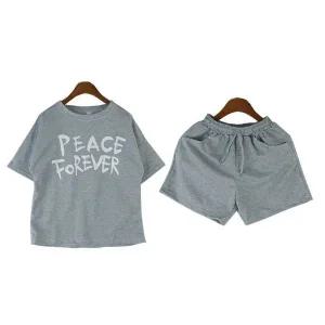 여성 편한 외출복 반바지 반팔 세트 집에서 입는옷