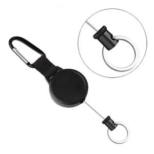 고품질 1개 카라비너 핀온 릴 홀더 와이어 낚시 캠핑 등산 키 (WCAFB10)