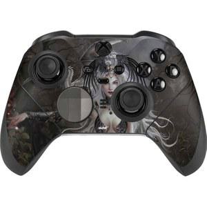 엑스박스 엘리트 무선 컨트롤러 시리즈 2와 호환되는 스키닛 데칼 게이밍 스킨 - 네네 토마스 디자인의 실버 드래곤과 함께하는 고딕 프린세스 공식 라이선스