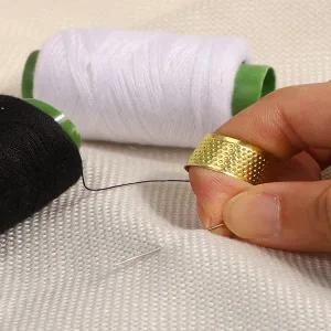 부속품i  손바느질 실 세트 옷 수선용 검정 흰색 바느질 박스 수제 자수 DIY 공예 재료