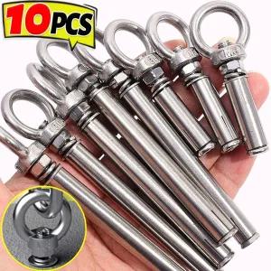 호환  스테인리스 스틸 확장 볼트 콘크리트 슬리브 앵커 리프팅 아이 볼트 롱 확장 나사 정원 걸이 고리