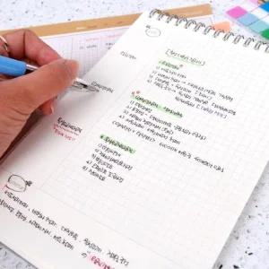 스프링 모눈종이 코넬노트 A5 세로형 그리드노트 모눈종이노트 모눈노트 코넬노트