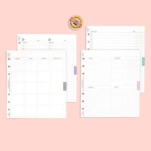 [셀러에이드](A6) 6공 스퀘어 플랜 메모 리필지