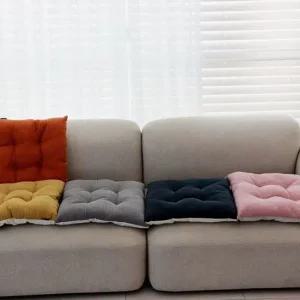 푹신한 인테리어 순면 누빔 의자 사각 방석