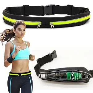 [콩심팥심]힙색 옐로우 플립 벨트 가방 러닝 마라톤 핸드폰 물병