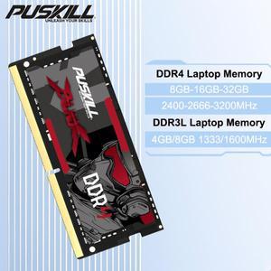 푸스킬 DDR4 노트북 메모리 RAM 16GB 8GB 32GB 3200MHz 2666MHz 1.35V 1333MHz Sodimm