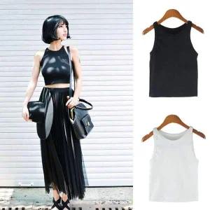 크롭 인기 쏨 민소매티