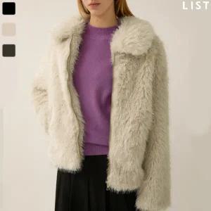 [리스트](대구신세계) 퍼 카라 집업 무스탕