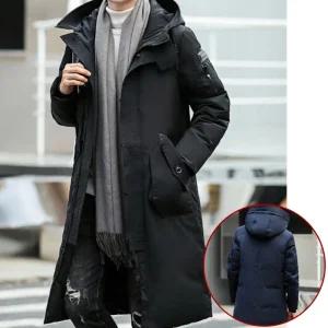 남성 오리털 롱패딩 겨울 털퍼 방한 아우터