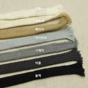 납짝 스트링 7종 가장많이 사용되는 면소재 가방끈 허리끈 후드끈