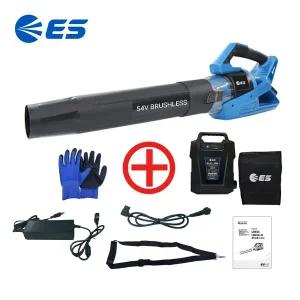 ES산업 LB454 충전송풍기 54V 10.0Ah 25년형 배터리충전기 풀세트 대포 브로워 낙엽청소 제설