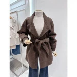 [NS홈쇼핑][ab.f.z] 하이넥 벨티드 하프코트(ATZ4QJ04K)[35522487]