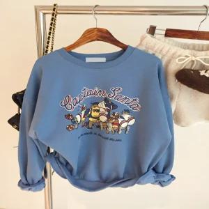 꾸러기 레터링 프린팅 라운드 루즈핏 기모 맨투맨 (3color)