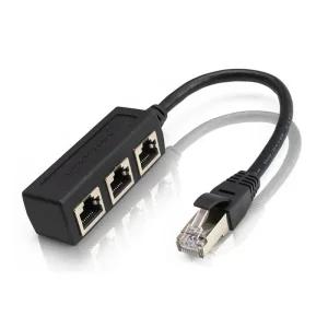 랜커플러 랜선 커플러 분배기 3 in 1 RJ45 LAN 이더넷 네트워크 커넥터 네트워킹 용 어댑터 케이블 남성 -