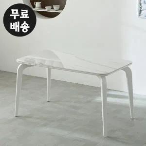 [벤티스가구]세젤 화이트 세라믹 식탁 상판 테이블 4인용 주방 탁자 카페 4인 테이블 다이닝(1400)