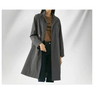 2컬러 가죽패치 A라인 롱 트렌치코트 LCCAN922 976645 지센