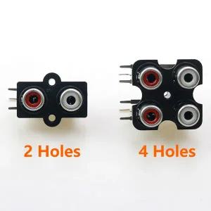 호환  1Pcs 24 구멍 RCA 암 스테레오 소켓 커넥터 Lotus Row 증폭기 인터페이스 AV 오디오 비디오 입력 신