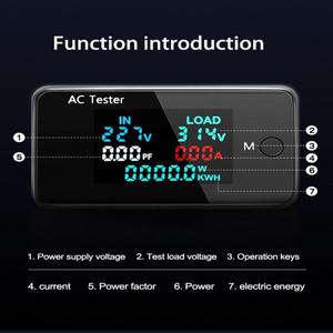 0-500V 0-100A 전압계 전류계 와트미터 AC 디지털 이중 전기 전력 감지기 에너지 미터 모니터