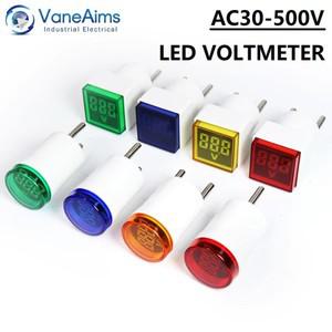EU 플러그 전압 측정기 디지털 디스플레이 볼트 테스터 AC30V-500V 사각형 라운드 헤드 LED 미니 AC 220v