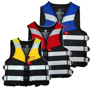 국내산 KC인증 검사품 응급 호루라기부착 투톤 구명조끼 안전조끼 해상용