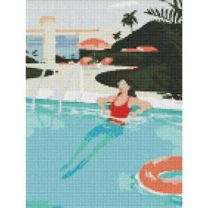 [콩심팥심]하모니아트 보석십자수 30x40 여름휴가