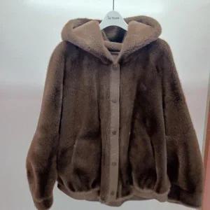 [라티움]Destijl HC06 팔뚝품편한 가죽배색 페이크퍼 밍크 벌룬 후드쟈켓 점퍼 D2554jp0 (S42305798)