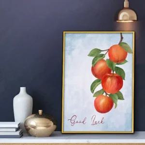 사과 풍수 그림 액자 부자되는 A3goldAL4 (W2A5FFD)
