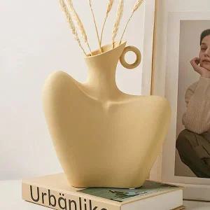 [콩심팥심]화병 도자기 세라믹 조각상 꽃병 거실 인테리어 빈티지화병