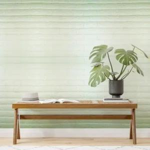 폼블럭 3D브릭 1mX20m 민트 포인트 셀프도배지 필름 곰팡이방지 보온 벽돌 스티커 두꺼운 단열재