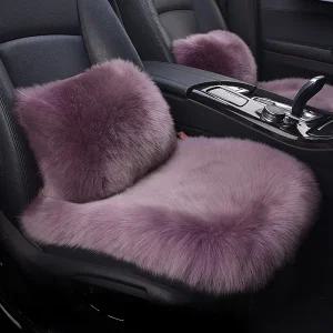 겨울 자동차 퍼 카시트 보온 교체 털방석 양털 따뜻한 래빗 일체형 사무실 차시트 핸들커버