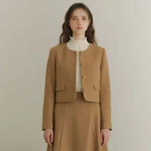 [갤러리아] [25FW][특가] 라운드넥 배색 포켓 자켓 (BLJAX7125)BLJ7125