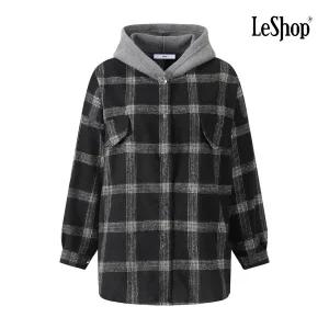 [롯데백화점]르샵 겉기모 겨울 체크 후드 셔츠 BPABL011A