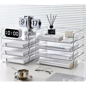 [셀러에이드]보관함 서류정리함 서류 트레이 적층형 투명 파일정리