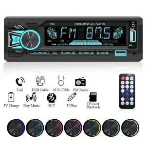 자동차 튜닝용품 라디오 키트 플어 카드 수신기 3 /U/TF 무선 원격 대시 ereo1din 60Wx4 1pc 없음